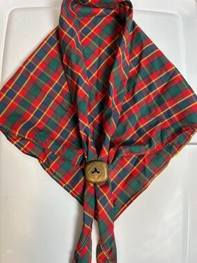 Vintage Boy Cub Scouts Webelo Scarf Tie Neck Neckerchief Slide Cub BSA Scouting